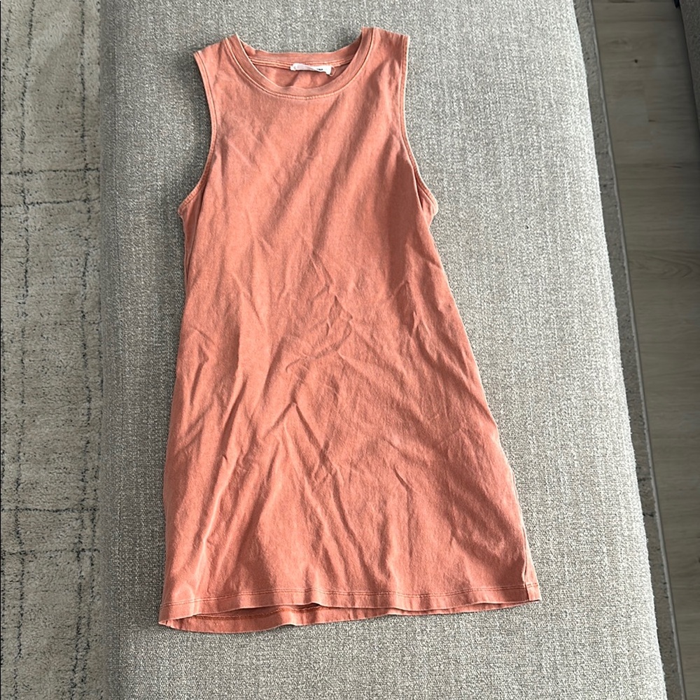 Double Zero Orange Sleeveless Sheath Mini Dress